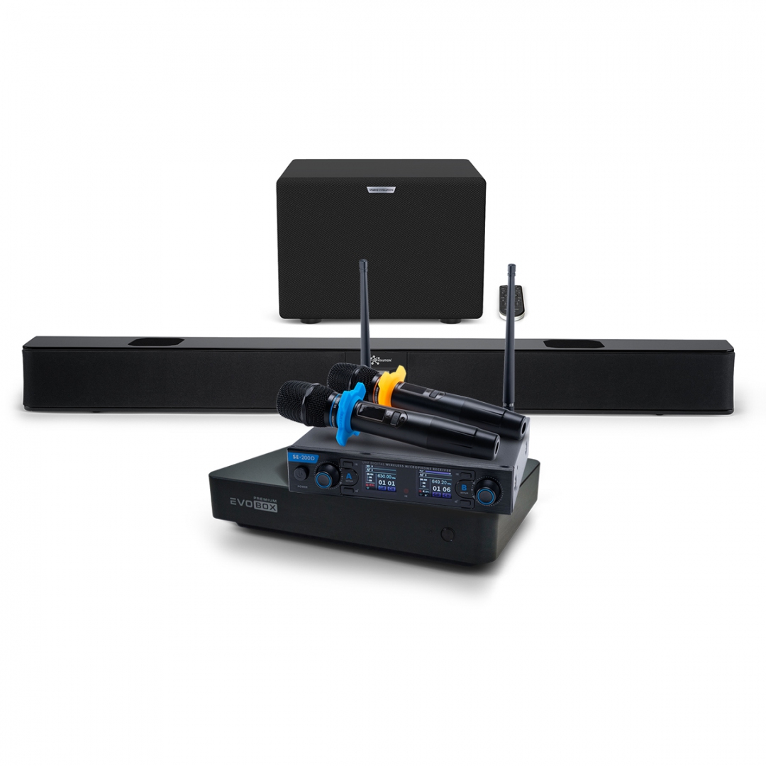Hi-End караоке-система EVOBOX Premium + EvoSoundBar (саундбар с караоке) в Климовске