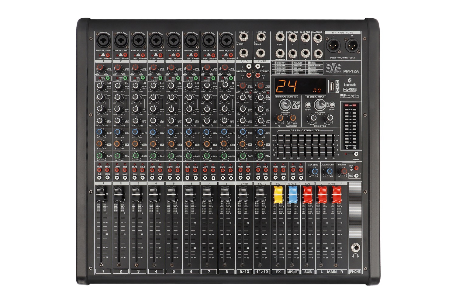 SVS Audiotechnik mixers PM-12A Активный аналоговый микшерный пульт, 12-канальный в Климовске